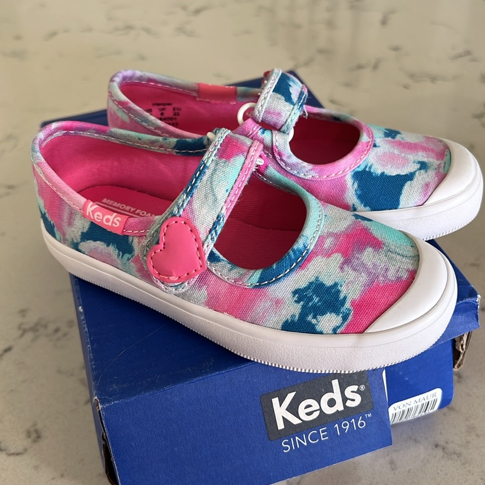 Keds Harper Tie Dye Mary Jane Flats NEW Toddler 7 - Picture 2 of 9